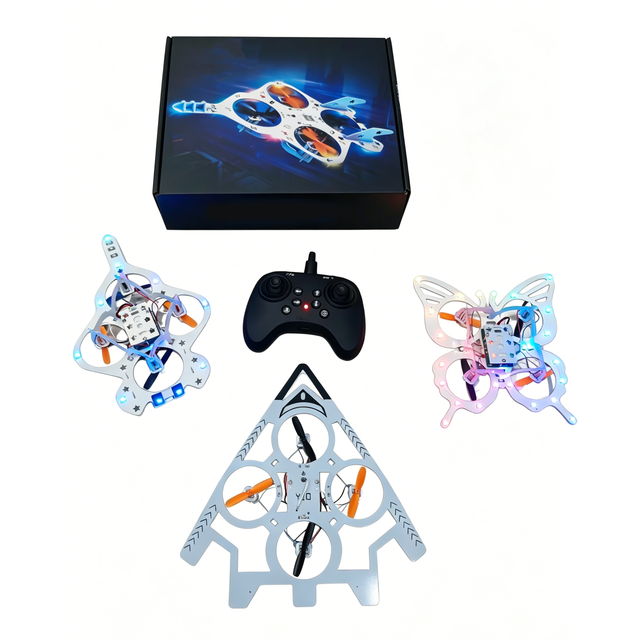 Dowellin STEM Assembly DIY Remote Control Quadcopter Model Toys Science Educational Kit Beginner RC Plane Drone Toy Kids School