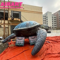 Modèle géant d'animal marin simulé, tortue de mer gonflable, accessoires, ballon géant de tortue bleue gonflable pour la publicité