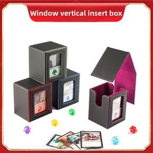 Boîte de jeu de cartes personnalisée en cuir PU pliable avec couvercle magnétique pour les jeux de cartes <span class=keywords><strong>MTG</strong></span> Commander et les cartes à collectionner - Product Image 2