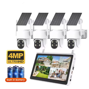 ระบบกล้องวงจรปิดรักษาความปลอดภัย 4CH 4MP พลังงานแสงอาทิตย์ พร้อม WiFi รองรับการมองเห็นในเวลากลางคืน แบบไร้สาย พร้อม PTZ NVR บันทึกข้อมูลบนคลาวด์ และระบบตรวจจับความเคลื่อนไหว - Product Image 1