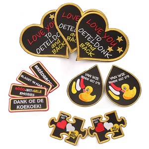 Étiquettes personnalisées de haute qualité sans minimum de commande, cousues sur machine Tajima, badges et <span class=keywords><strong>écusson</strong></span>s brodés sur mesure avec motifs <span class=keywords><strong>animaux</strong></span> - Product Image 3