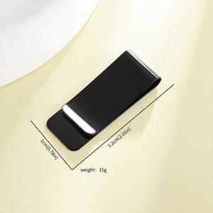 Geldklammer aus Edelstahl mit Individueller Logogravur, Blanko-Metall, Schlankes Portemonnaie für Herren, Goldene Blanko-Metall-Geldklammern für Bargeld - Product Image 3