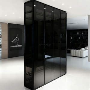 Estante de vino de puerta de cristal montado en la pared de aluminio de <span class=keywords><strong>metal</strong></span> personalizado Modular de lujo minimalista moderno para Bar Hotel casa bodega Villa - Product Image 2