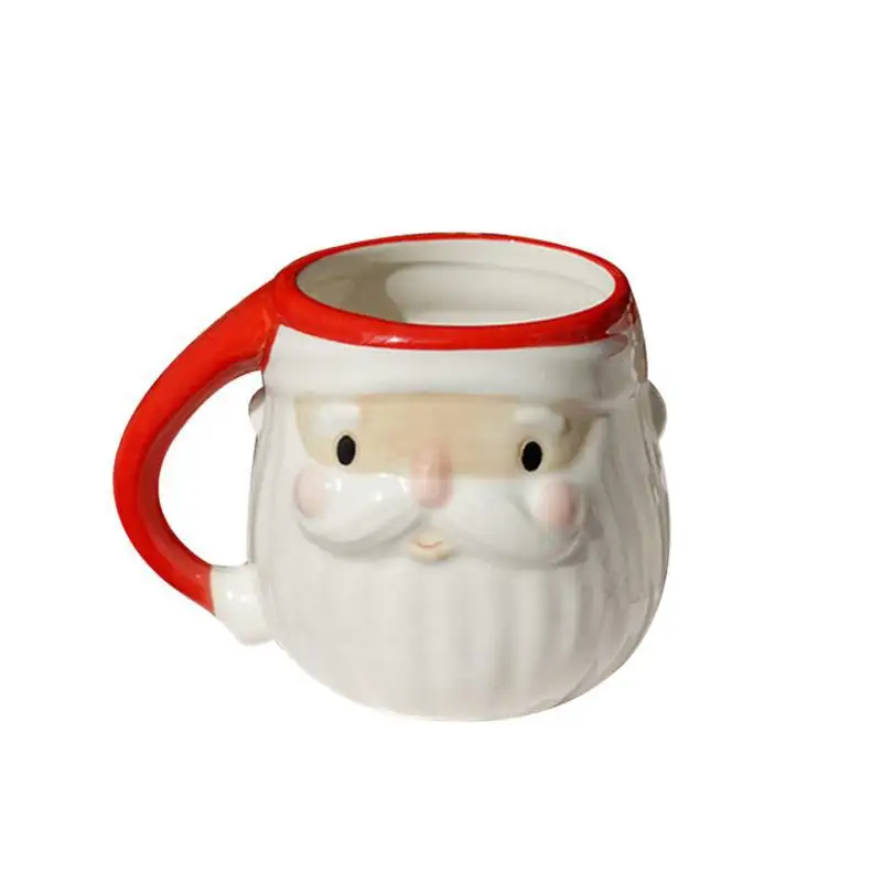 hand painted ceramic christmas santa 3d mug odm
