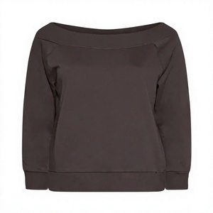 Eco-friendly Cotton Hooded <b>off</b> <b>Shoulder</b> Winter Women's Summer Sports Hoodie Quick Dry Knitted <b>Sweatshirt</b> Streetwear for Women - Product Image 2
