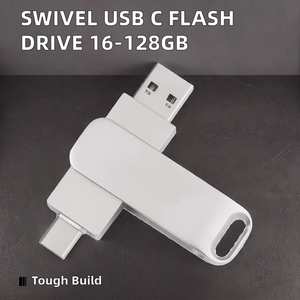 Swivel 2.0 USB C <strong>Memory</strong> <strong>Stick</strong> 16GB 32GB 64GB 128GB 2 1 USB Flash Drive Type C Flashdisk Free Custom Logo New Product Metal - Product Image 2