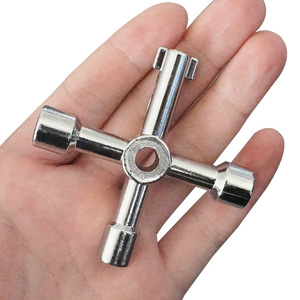 Clé multifonctionnelle en forme de croix pour armoire électrique, ascenseur, porte de train, compteur d'eau, vanne, trou carré, multi-outils - Product Image 5