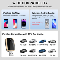 Adaptateur sans fil JMC Smart Box Mini USB CarPlay Android Auto WIFI BT pour appels et musique, compatible avec les boutons d'origine de la voiture