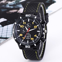 Montre-Bracelet Homme Marque de Luxe Quartz Sport Silicone Tendance Montres Masculines Pas Chères