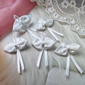 ริบบิ้นผ้าซาตินสีขาวผ้าซาตินสีขาวริบบิ้นรับรู้การออกแบบโบว์สำหรับชุดชั้นในเครื่องประดับขายส่ง - Product Image 3