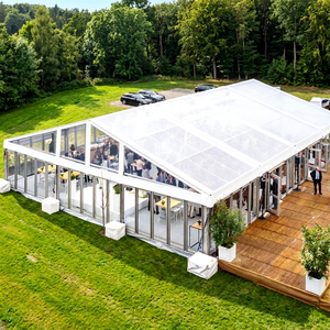 Tente de réception de luxe pour l'extérieur, chapiteau de mariage classique et élégant, tente d'événement avec toit en PVC, pour 200, <span class=keywords><strong>300</strong></span> ou 500 personnes - Product Image 1