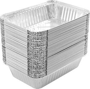 1235 मिलीलीटर बायोडिग्रेडेबल आयताकार चांदी 8011 एल्यूमीनियम पन्नी भोजन लंच बॉक्स टेकवे और रेस्तरां के लिए एल्यूमीनियम पन्नी - Product Image 1