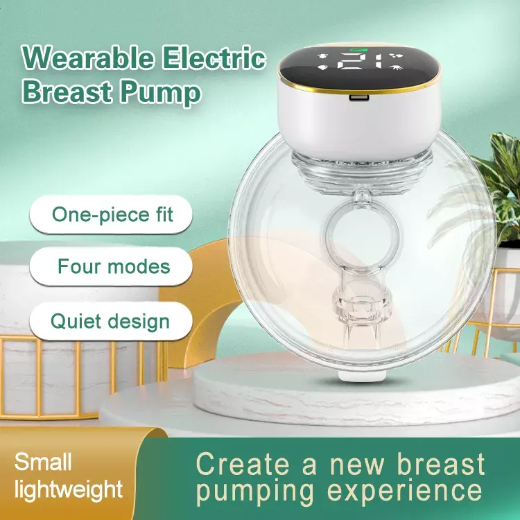 LED Touch Screen Breast Pump Anti-Back Flow Milk Extractor Electric Wearable Hands Free Breast Pump