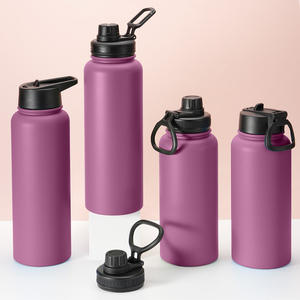 Logo personalizzato in acciaio inox vuoto 32oz bottiglia da palestra con coperchio di paglia isolato bottiglia da palestra per bevande fredde - Product Image 6