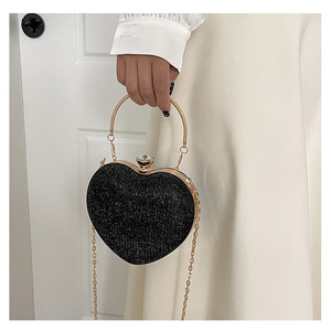 Luxury Diamond Dinner <strong>Clutch</strong> <strong>Bag</strong> Purses Latest Popular <strong>Peach</strong> Heart Crossbody Tote Evening <strong>Bags</strong> for Women Party Accessory - Product Image 6