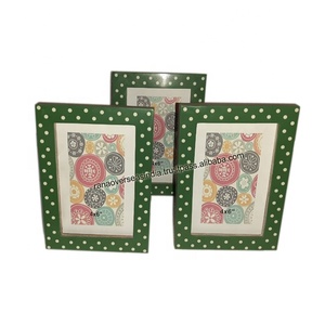 Marco de madera Rectangular para Hotel, decoración de habitación y cama, Color verde y blanco - Product Image 1