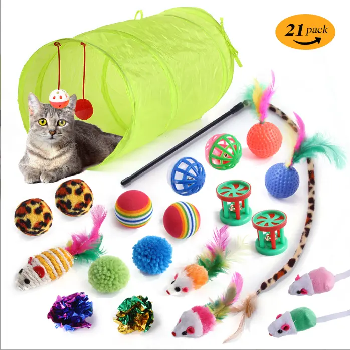 Souris drôle pour chat, 21 pièces, souris intelligente, piste Interactive, jouet pour chat