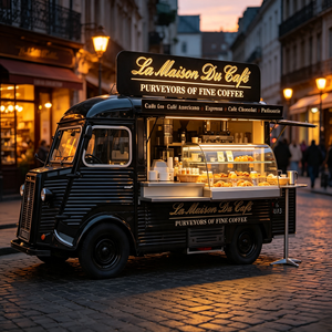 Remolque Comercial Personalizado con Área <span class=keywords><strong>de</strong></span> Mesa para Tartas Francesas, Estación <span class=keywords><strong>de</strong></span> Vino Caliente para el Mercado Nocturno <span class=keywords><strong>de</strong></span> la Ciudad Vieja - Product Image 1