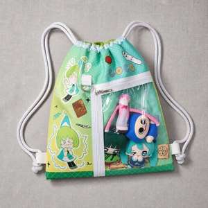 Bolsa de Lona Personalizada, Mochila con Cordón y Ventana Transparente para Pins y Charms, Bolsa Escolar Estética Personalizada, Regalo de Viaje - Product Image 4