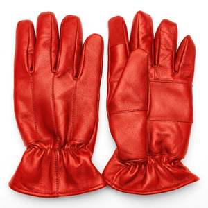 Gants de moto en cuir de mouton, longueur poignet, pour usage quotidien en hiver, style uni, écologiques, compatibles écran tactile, pour la pêche à la ligne et le cyclisme - Product Image 5