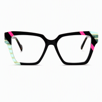 Lunettes unisexes pour adultes Resda 2026, monture carrée élégante, en acétate laminé de haute qualité, transparentes, classiques, polyvalentes, décoratives
