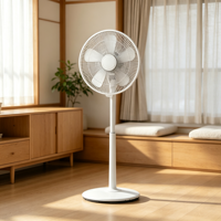 Ventilateur sur pied en plastique à vent naturel, double commande, vente en gros d'usine, ventilateur électrique domestique pour la circulation d'air intérieur