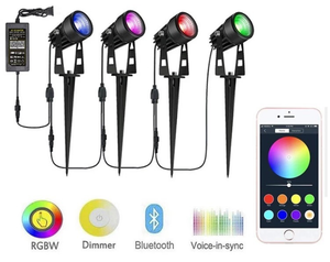 شريط إضاءة لحديقة ملون بالألوان الفضاء اللوني rgb بعدد 4*4 مع تحكم عن بعد في خفض الإضاءة