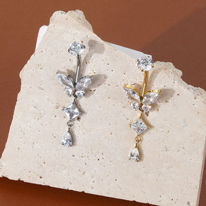 Nuovo <span class=keywords><strong>Piercing</strong></span> all'<span class=keywords><strong>Ombelico</strong></span> Lingchee a Forma di Cuore con Zircone, <span class=keywords><strong>Piercing</strong></span> a <span class=keywords><strong>Farfalla</strong></span> per <span class=keywords><strong>Ombelico</strong></span>, Anello per <span class=keywords><strong>Ombelico</strong></span> - Product Image 2