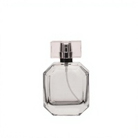 Flacon pulvérisateur de parfum en verre vide de 100 ml, forme plate, avec pulvérisateur à pompe à marquage à chaud, compatible diffuseur à bâtonnets, avec boîte