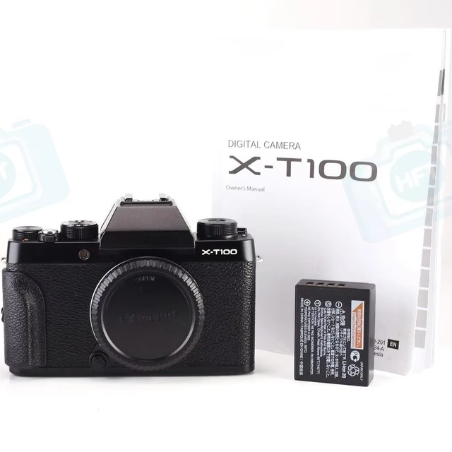 HFT Professional X-T100 Mirrorless Camera CMOS Sensor Full HD Video Screen Size >3" SD Card Rechargeable Battery Cheap Easy Use