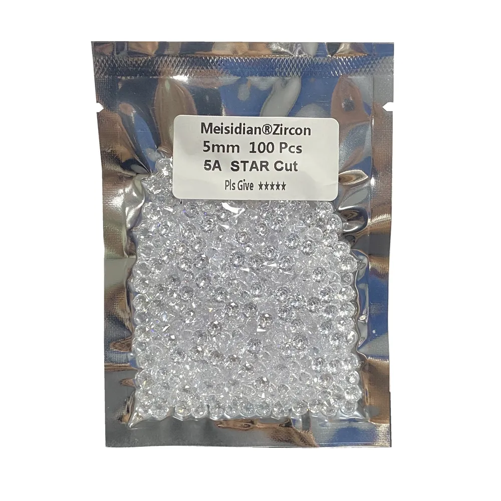 HQ GEMS 3A Machine Cut High Temperature Resistant Wax Setting White CZ Star Cut 1mm 3mm Cubic Zirconia Stone