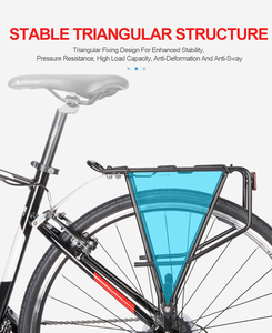 KONGH672/H673 Aluminium Alloy Fiets Achterdrager 27KG Fiets Fietsentasdrager Zwart Brede Smalle Versie voor Mountainbike en Racefietsen - Product Image 5