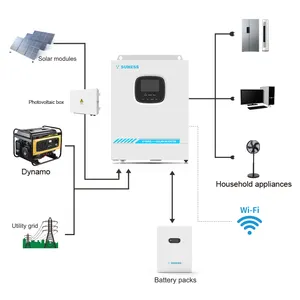 스마트 앱을 갖춘 태양광 인버터 3KW 4KW 5KW 6kKW 7KW 8KW 10KW 오프 그리드 하이브리드 태양광 인버터 제조업체