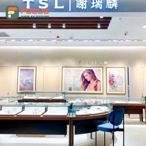 Vitrina de Exhibición de Joyería de Madera de Alta Gama con Iluminación LED de Lujo, Moderna, para Tienda de Joyería - Product Image 5