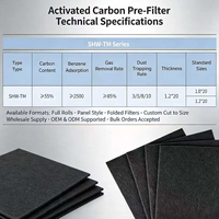Rouleau de média filtrant pré-filtrant non tissé G3 G4 pour CVC, média filtrant au charbon actif pour unité de traitement d'air et système CVC - Vente en gros