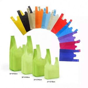 Heavy Duty Large Cartoon Pattern Customized Eco Friendly Non Woven Reusable Tote Bags for T-<b>Shirt</b> Shopping Cheap Price - Product Image 2