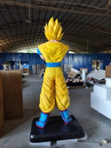 Statua di <span class=keywords><strong>Goku</strong></span> di <span class=keywords><strong>Dragon</strong></span> <span class=keywords><strong>Ball</strong></span> <span class=keywords><strong>Z</strong></span> a Mezzo Busto in Resina con Illuminazione - Product Image 5