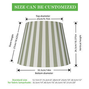 Coprilampada Artigianale per <span class=keywords><strong>Lampada</strong></span> <span class=keywords><strong>da</strong></span> <span class=keywords><strong>Terra</strong></span>, <span class=keywords><strong>Paralume</strong></span> a Righe Eco-Sostenibile per Soggiorno - Product Image 2