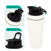 Gobelet isotherme de camping en acier inoxydable double paroi anti-fuite de 26 oz avec poignée, isolation thermique de 12 à 24 heures