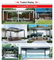 Pergola extérieure moderne de luxe en aluminium Gazebo persienne étanche toit métal jardin Pergola bioclimatique Patio Pergola