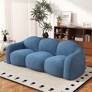Sofá Atunus en <span class=keywords><strong>Stock</strong></span>, Estilo Nórdico Minimalista, Envasado al Vacío, para Sala de Estar, Muebles para el Hogar, Sofá de 3 Plazas Azul Nube - Product Image 3