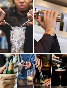Cao cấp thép không gỉ Cocktail Mixer Set được trang bị với khung tốt hơn Premium <span class=keywords><strong>Bar</strong></span> công cụ cho kỳ nghỉ & kỷ niệm - Product Image 6
