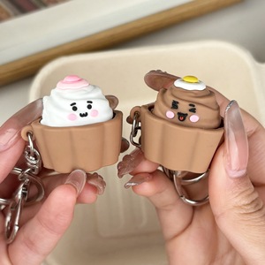 Porte-clés RJ Mini Steamed Bun, pendentif clicker en forme de gâteau à pétrir, à rebond doux, anti-stress, accessoires de décoration pour sac, jouets relaxants - Product Image 1