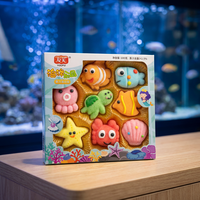 Ocean Animal Shape Juice Marshmallow Candy 100g Box Fruity Bulk Halal BRC Certified Custom OEM Private Label