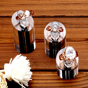 Bán Buôn Phụ Nữ 3Pcs Rõ Ràng Acrylic Vòng Hiển Thị Đứng Đồ Trang Sức Showcase Hiển Thị Chủ Nhẫn Tổ Chức Cửa Hàng Bán Lẻ Khay Đồ Trang Sức - Product Image 2