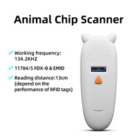 Bluetooth 134,2 Khz pequeño lector de identificación de animales de mano para mascotas mascota perro pez Animal oreja etiqueta Microchip Rfid lector escáner