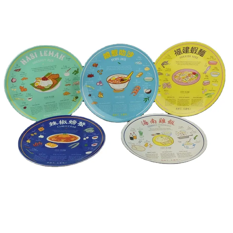 Melamine Dinnerware Plates Durable Resistant Dishware Outdoor Cabin or Hotel Dinnerware Plate Dish Washer Safe