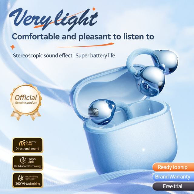 2026 New M169 Ear-Clip for 6.0 Headphones Non-In-Ear Wireless Sports Noise-Cancelling Voice Control AI Voice Headphones