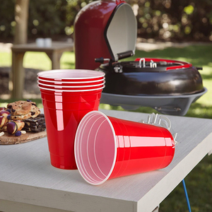 Tùy chỉnh 16oz Màu Đỏ tái sử dụng PP nhựa dùng một lần uống cup Bar Cup cho bữa tiệc sinh nhật tái sử dụng nguồn cung cấp bên Bộ dụng cụ - Product Image 5