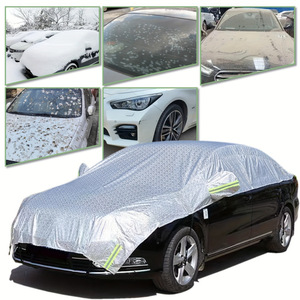 Protection contre la neige pour voiture, demi-housse en film d'aluminium, protection solaire, imperméable pour utilisation hivernale, 5m x 2.2m, couleur argent - Product Image 2